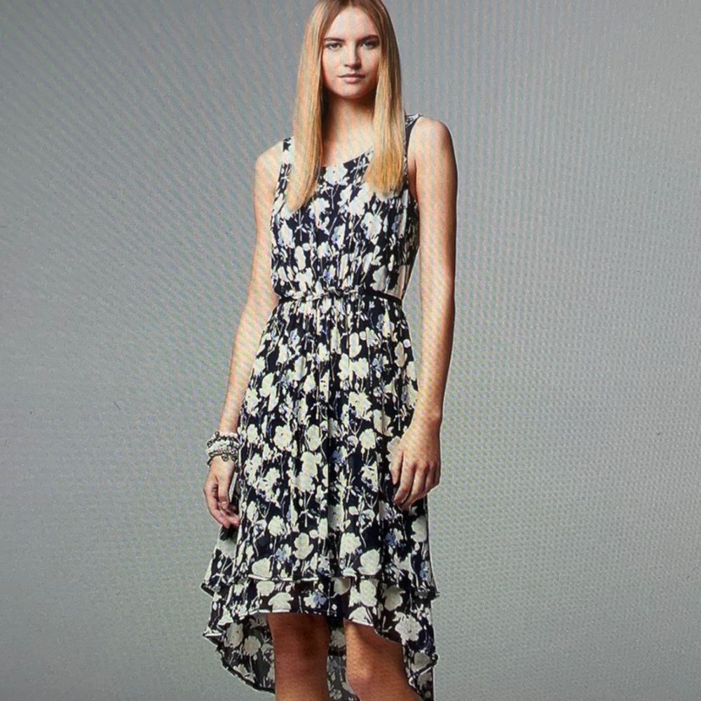 Simply Vera Vera Wang Printed Mesh High-Low Dress